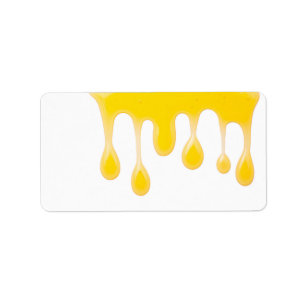 Honig Abgeschieden auf weißem Hintergrund Adressaufkleber