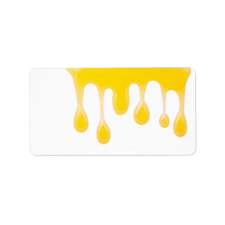 Honig Abgeschieden auf weißem Hintergrund Adressaufkleber