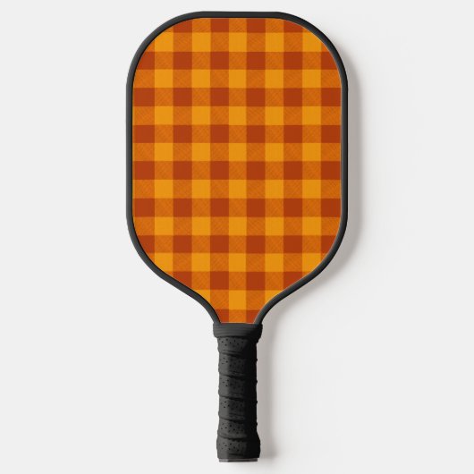 Honig-Amber-Buffalo-Karo Pickleball Schläger (Vorderseite)