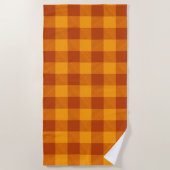 Honig Amber Buffalo Karo </s> Strandtuch (Vorderseite)