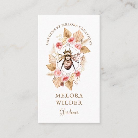Honig aus Gartenbaumwolle in Rosa und Blau Visitenkarte (Vorderseite)