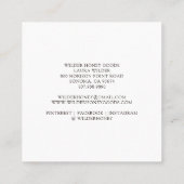 Honig aus Whimsical Jar Beekeeper Honey Products Quadratische Visitenkarte (Rückseite)