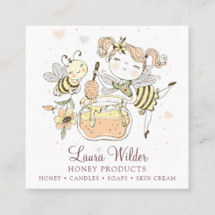 Honig aus Whimsical Jar Beekeeper Honey Products Quadratische Visitenkarte