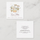 Honig aus Whimsical Jar Beekeeper, Honig Quadratische Visitenkarte (Vorne/Hinten)