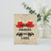 Honig Badger do care Postkarte (Stehend Vorderseite)
