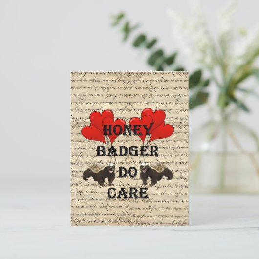Honig Badger do care Postkarte (Stehend Vorderseite)