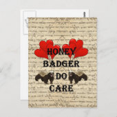 Honig Badger do care Postkarte (Vorne/Hinten)