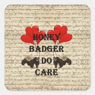 Honig Badger do care Quadratischer Aufkleber
