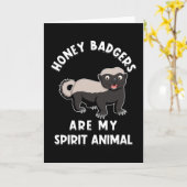 Honig Badgers Funny Sprichwort Karte (Gelbe Blume)