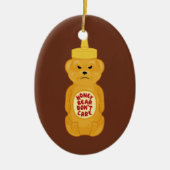 Honig-Bär Keramik Ornament (Vorne)