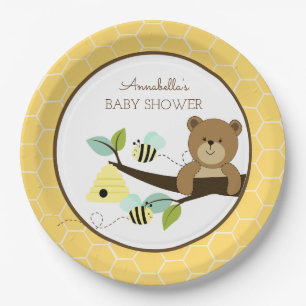 Honig-Bärn-und Hummel-Bienen-Baby-Duschen-Platte Pappteller