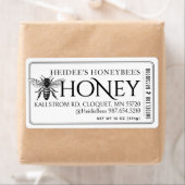 Honig bearbeitbares Etikett Vintage Bienengrenze (Insitu)