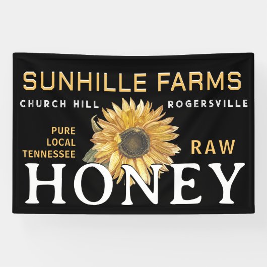 Honig Beekeeper Sonnenblumen Bauern Market Banner (Horizontal)
