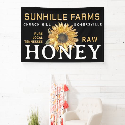 Honig Beekeeper Sonnenblumen Bauern Market Banner (InSitu)