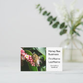 Honig-Biene auf blühender Baum-Visitenkarte Visitenkarte (Stehend Vorderseite)
