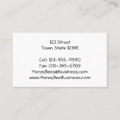 Honig-Biene auf blühender Baum-Visitenkarte Visitenkarte (Rückseite)