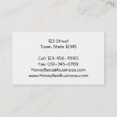 Honig-Biene auf blühender Baum-Visitenkarte Visitenkarte (Rückseite)