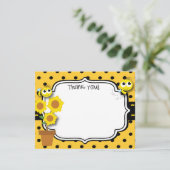 Honig-Biene danken Ihnen zu kardieren Dankeskarte (Stehend Vorderseite)