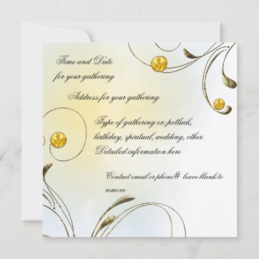 Honig-Biene Einladung (Rückseite)