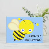 Honig-Biene-Geburtstagsparty Einladung (Stehend Vorderseite)