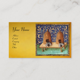 HONIG-BIENE, IMKEREI, IMKER-BROWN-WACHS-SIEGEL VISITENKARTE