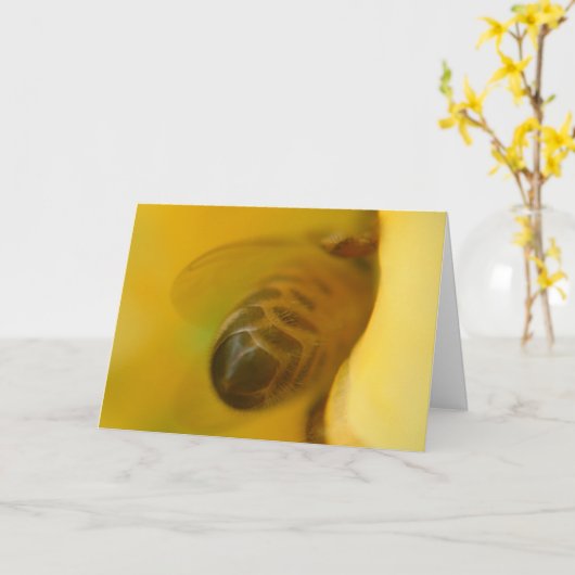 Honig-Biene Karte (Gelbe Blume)