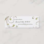 Honig-Biene Mini Visitenkarte (Rückseite)