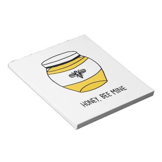 Honig, Biene Notizblock (angewinkelt)