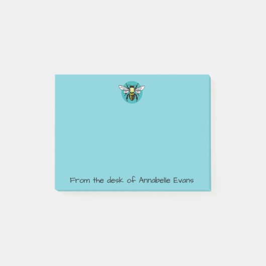 Honig-Biene Post-it Klebezettel (Vorderseite)
