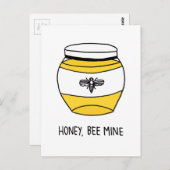 Honig, Biene Postkarte (Vorne/Hinten)