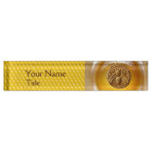 HONIG-BIENE UND BIENENWABE, BEEKEPER, IMKEREI NAMENSPLAKETTE (Vorderseite)