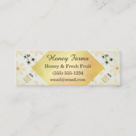 Honig-Biene und Blume Mini Visitenkarte