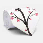 Honig-Biene und Kirschblüten-Krawatte Krawatte (Gerollt)