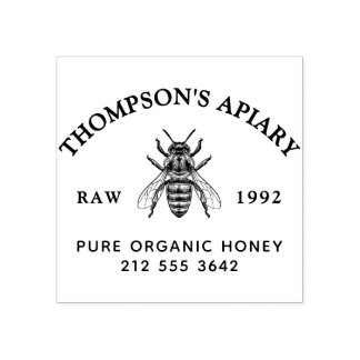 Honig Biene Vintage Gummistempel