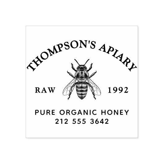 Honig Biene Vintage Gummistempel (Prägung)