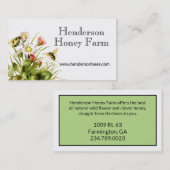 Honig-Bienen auf Klee-Visitenkarte Visitenkarte (Vorne/Hinten)