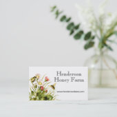 Honig-Bienen auf Klee-Visitenkarte Visitenkarte (Stehend Vorderseite)