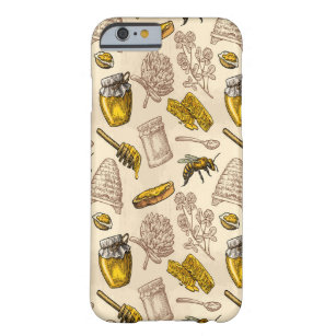 Honig-Bienen-Bienenstock-goldenes gelbes Vintages Barely There iPhone 6 Hülle