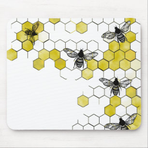 Honig-Bienen-Bienenwaben-Mausunterlage Mousepad