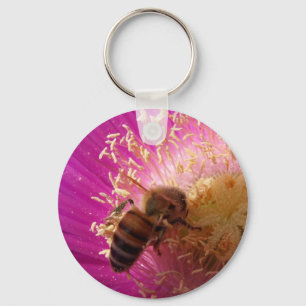 Honig-Bienen-Blumen-Schlüsselanhänger Schlüsselanhänger