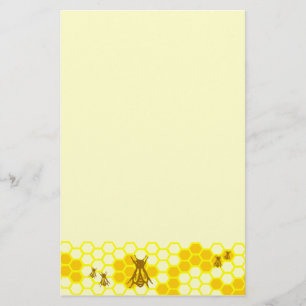 Honig-Bienen-Gelb-Bienenwaben-Briefpapier Briefpapier