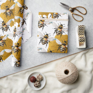 Honig Bienen Gold Honig Geschenkpapier