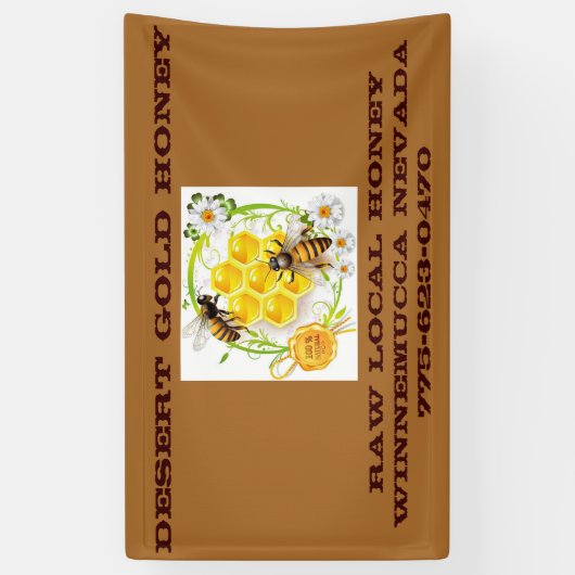 Honig-Bienen-Honig-Verkäufer-ImkerApiarist Banner (Vertikal)