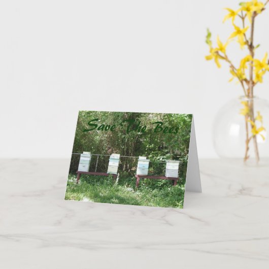 Honig-Bienen Karte (Gelbe Blume)