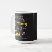 Honig Bienen nette Worte wie Honig Modern Kaffeetasse (Vorderseite Links)