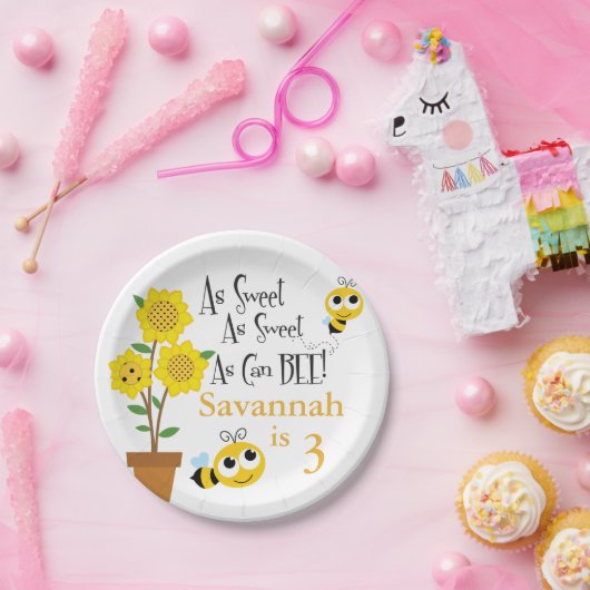 Honig-Bienen-Party-Teller Pappteller (Party)