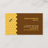Honig-Bienen- und Bienenwaben-Visitenkarten Visitenkarte (Vorderseite)