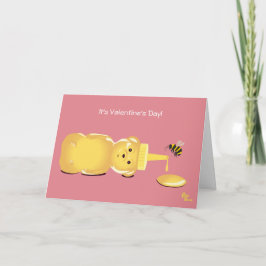 Honig-Bienen-Valentinstag-Karte Feiertagskarte