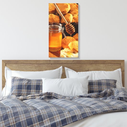 Honig & Biscuits Canvas Print Leinwanddruck (Insitu (Schlafzimmer))