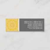 Honig-Blumen-Kaleidoskop Mini Visitenkarte (Rückseite)